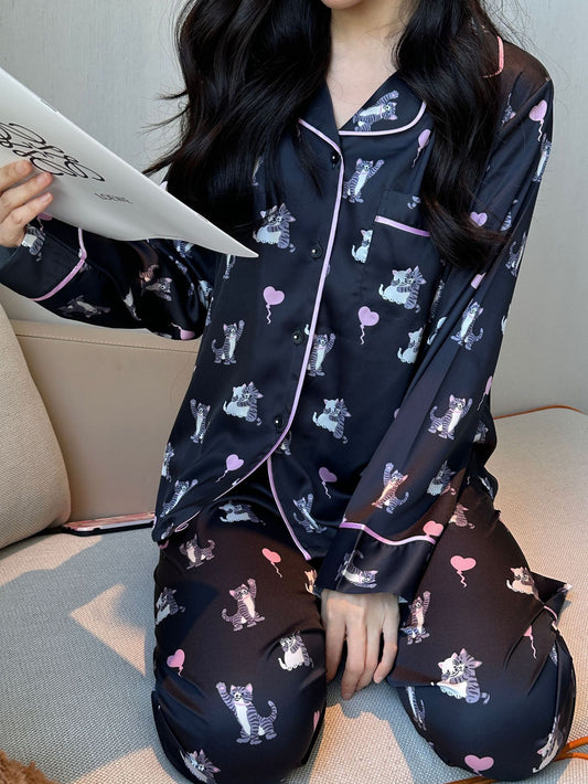Satin Long Pajama Set