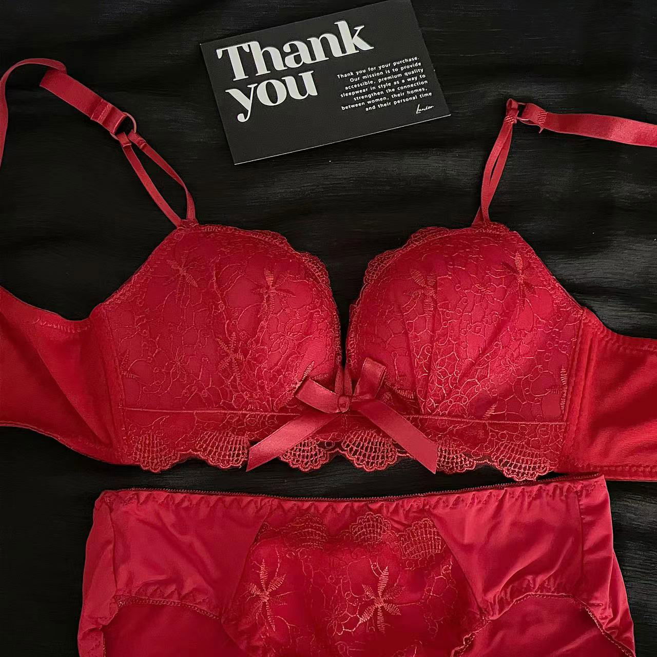 Lace Push-Up bra and Underwear Set - Lunior -  -