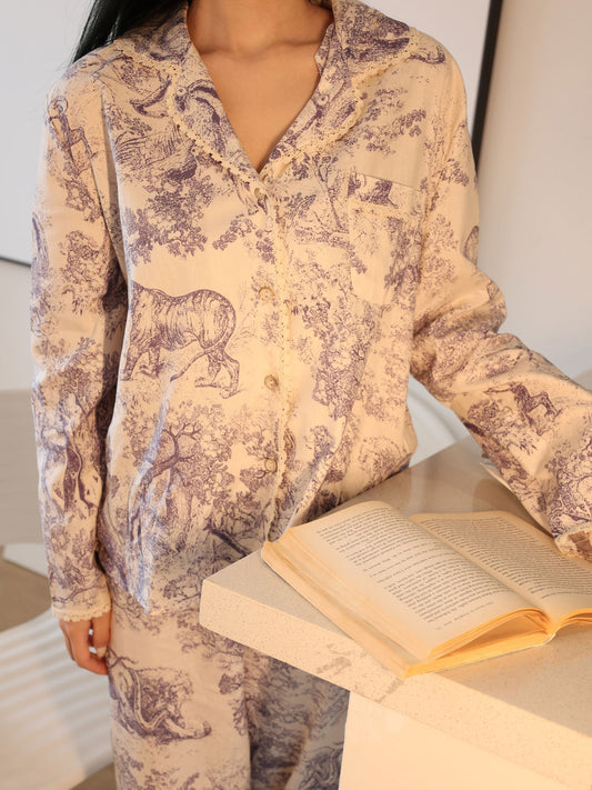 Linen Winter Pajama Sets - Lunior - -