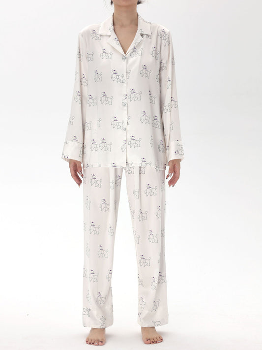 Satin Long Pajama Set - Lunior - -