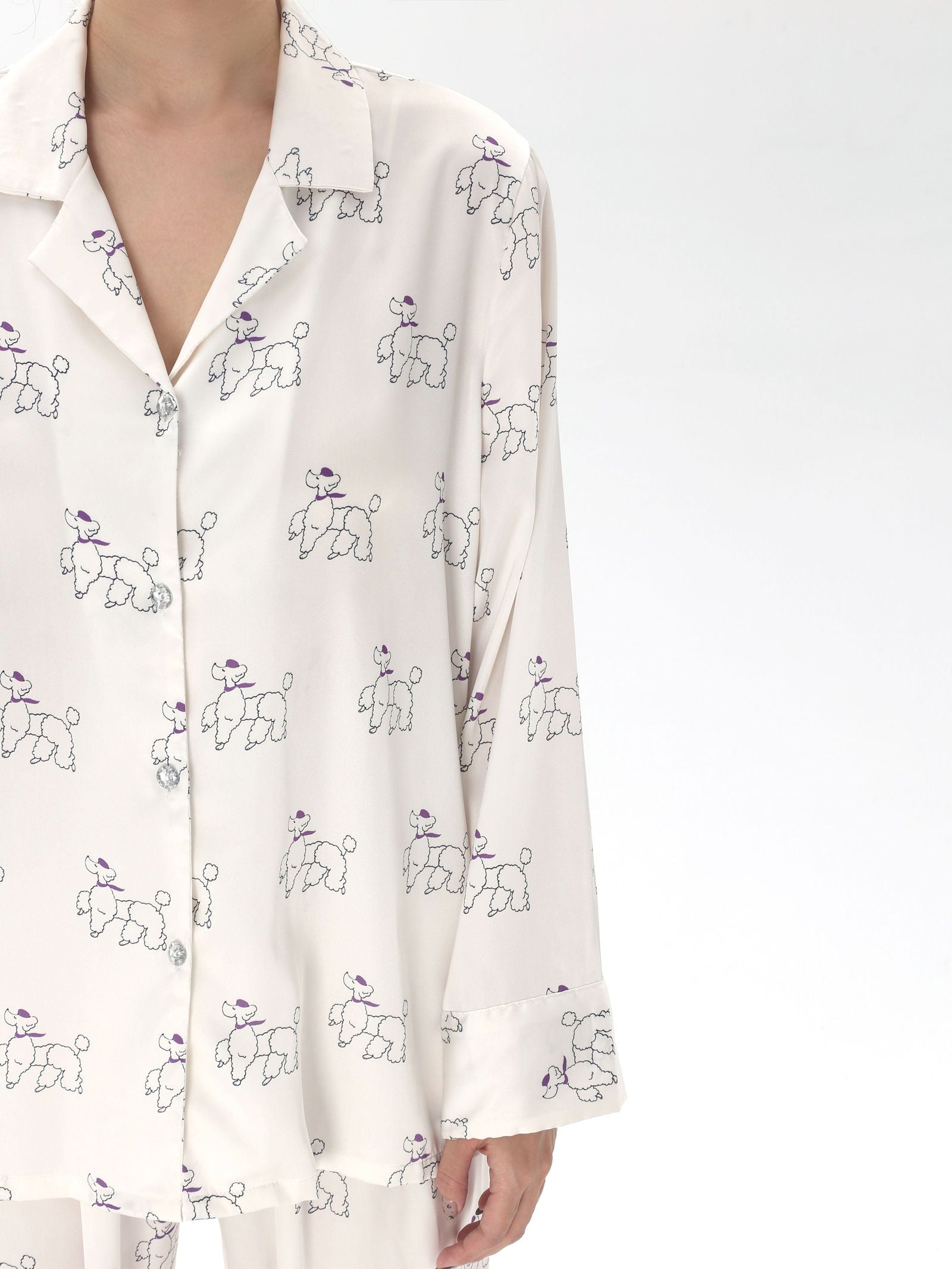 Satin Long Pajama Set - Lunior -  -