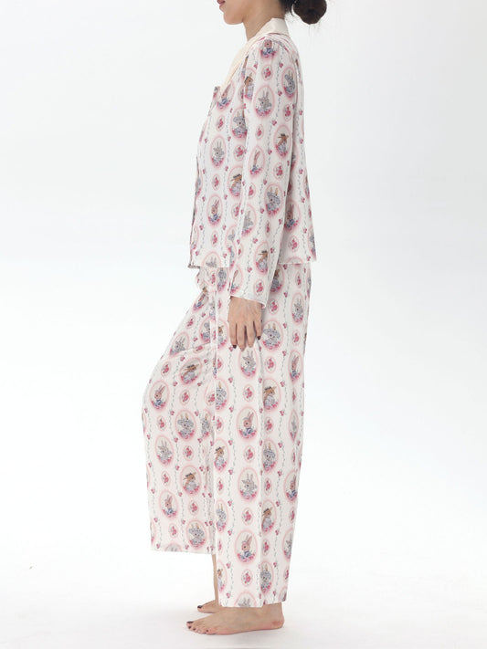 Satin Long Pajama Set - Lunior - -