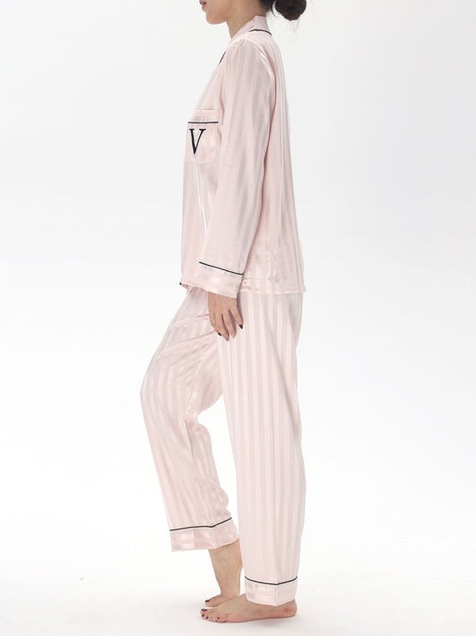 Satin Long Pajama Set - Lunior - -
