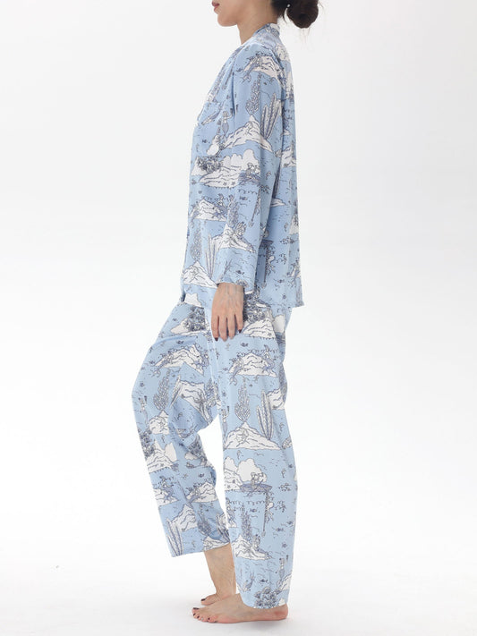 Satin Long Pajama Set - Lunior - -