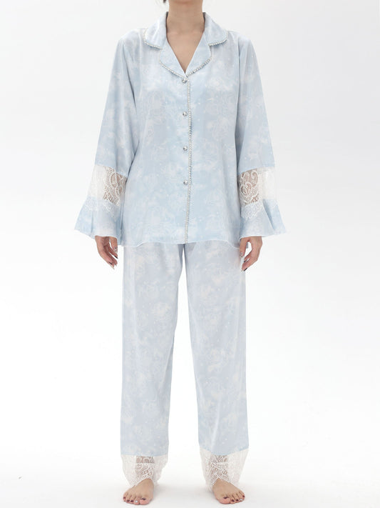 Satin Long Pajama Set - Lunior - -