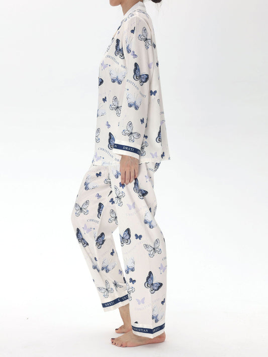 Satin Long Pajama Set - Lunior - -
