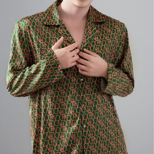 Satin Long Pajama Set (Man) - Lunior - -