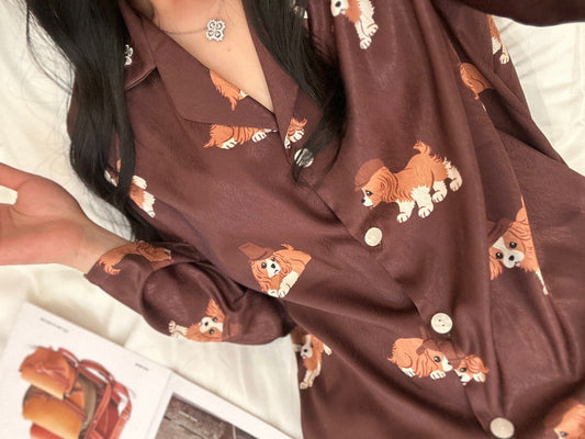 Satin Pajama Set - Lunior - -