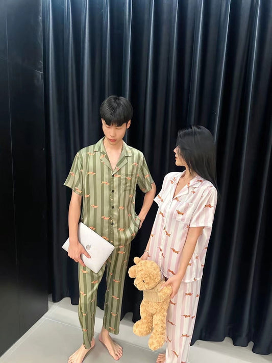 Satin Pajama Set(Couple’s matching set) - Lunior - -