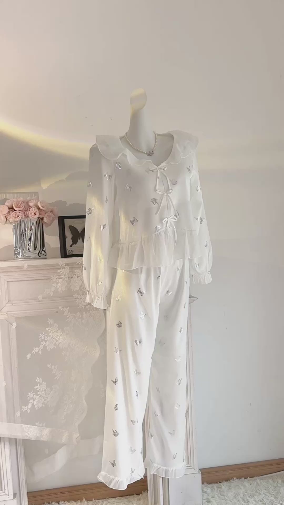 Long Satin Pajama Set