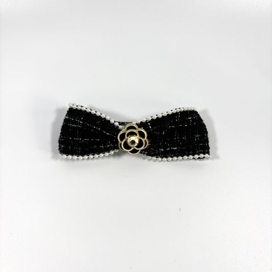 MINI IC9ONIC VELVET BOW BARRETTE