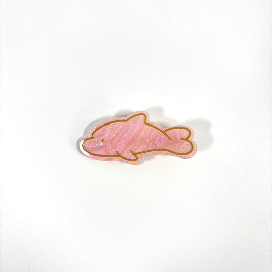 HAIR PIN IN PINK DOLPHIN