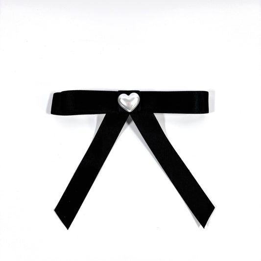 MINI BOW BARRETTE IN LOVING HEART