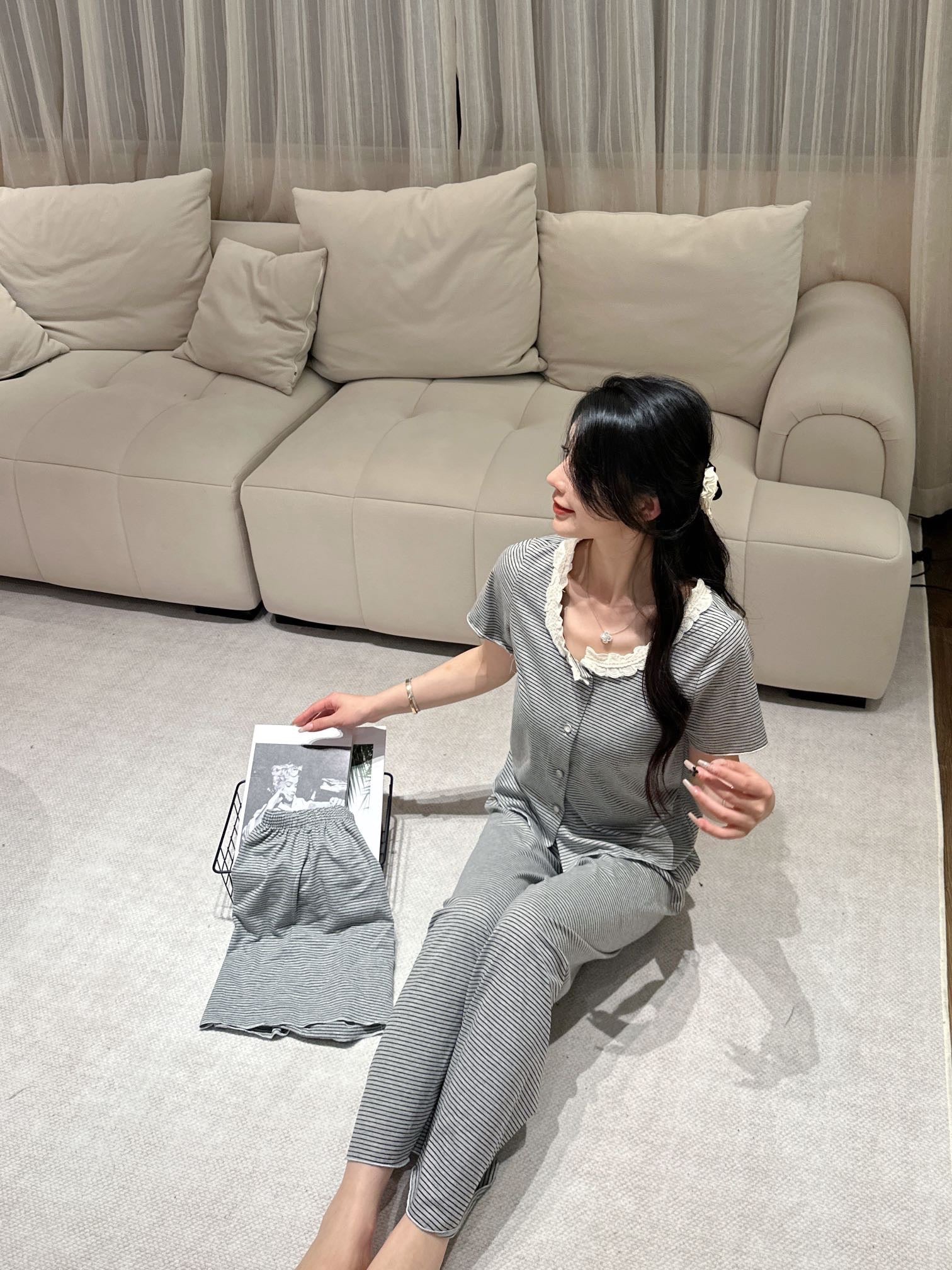 3 Pieces Cotton Pajama Set Lunior