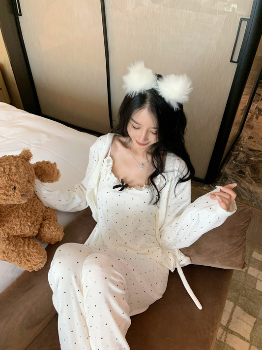 3-Pieces Cotton Pajama Set - Lunior -  - 