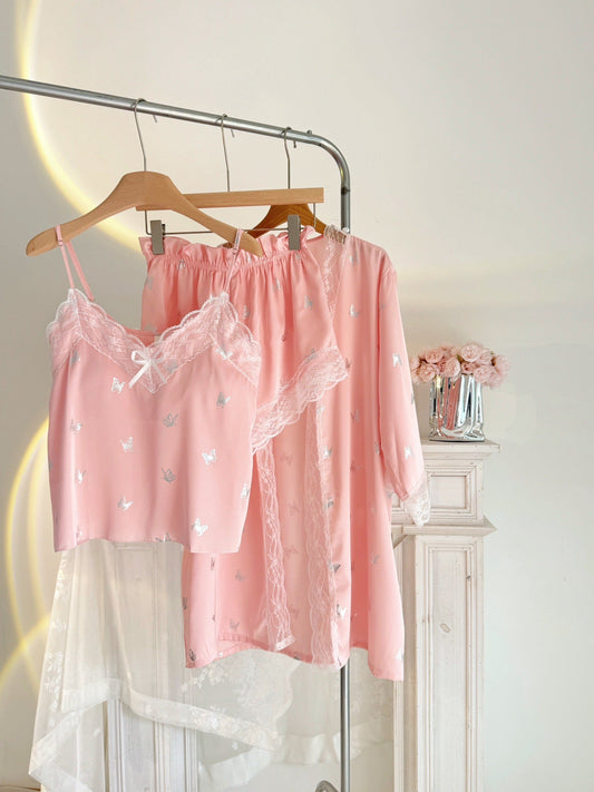 3-Pieces Satin Pajama Set - Lunior -  - 