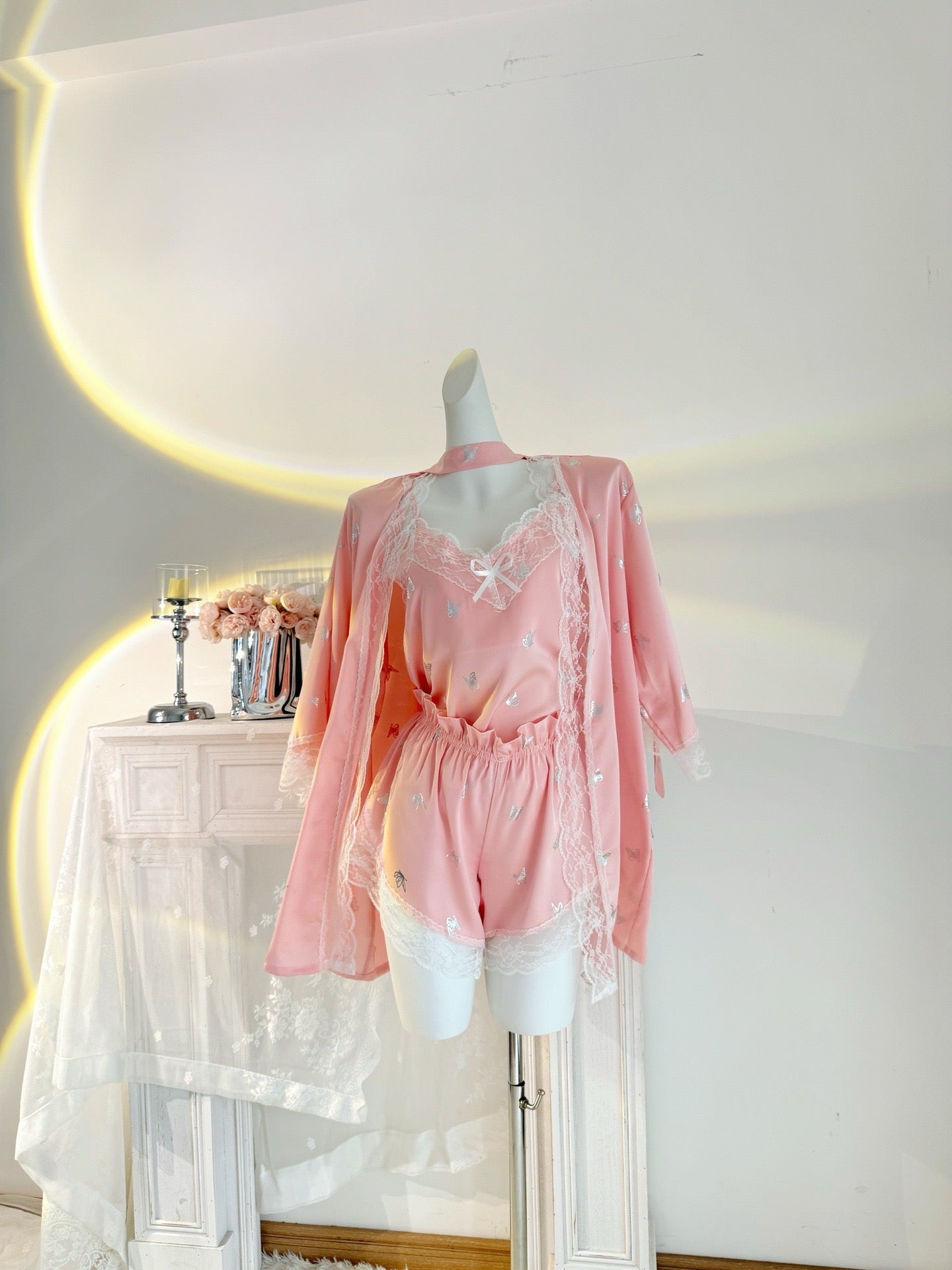 3-Pieces Satin Pajama Set - Lunior -  - 