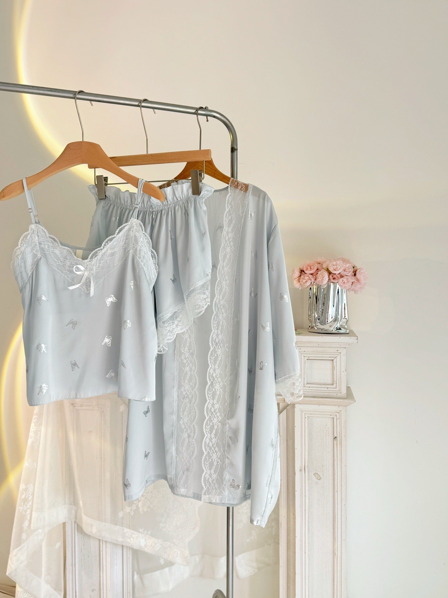 3-Pieces Satin Pajama Set - Lunior -  - 