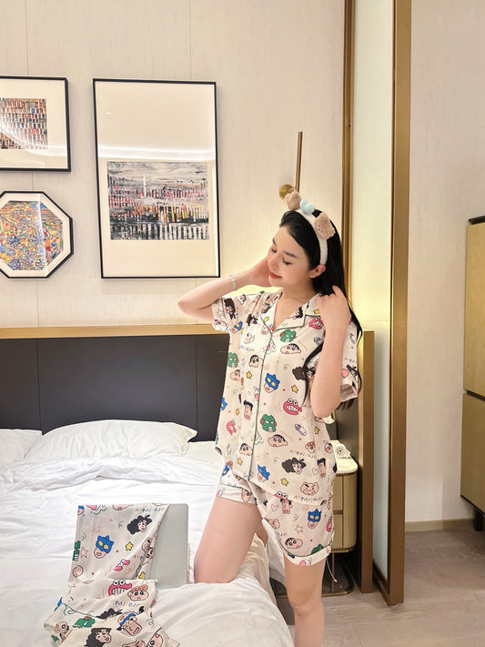 Satin Short Pajama Set