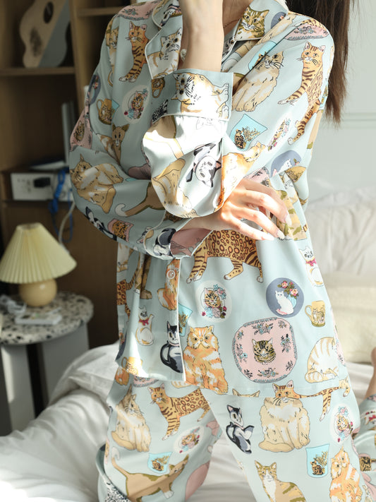 Satin Long Pajama Set