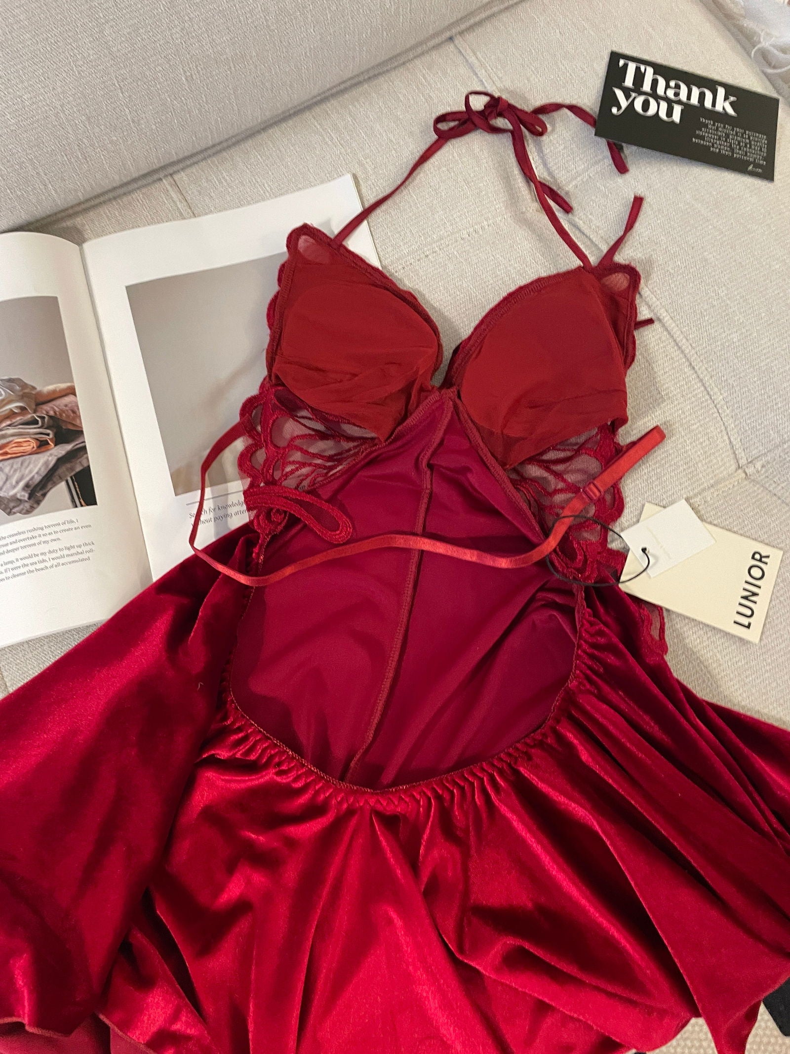 Butterfly Velvet Slip Dress - Lunior -  - 