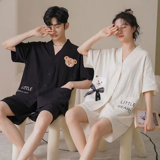 Cotton Short Pajama Set (Couple's Matching Set) - Lunior -  - 