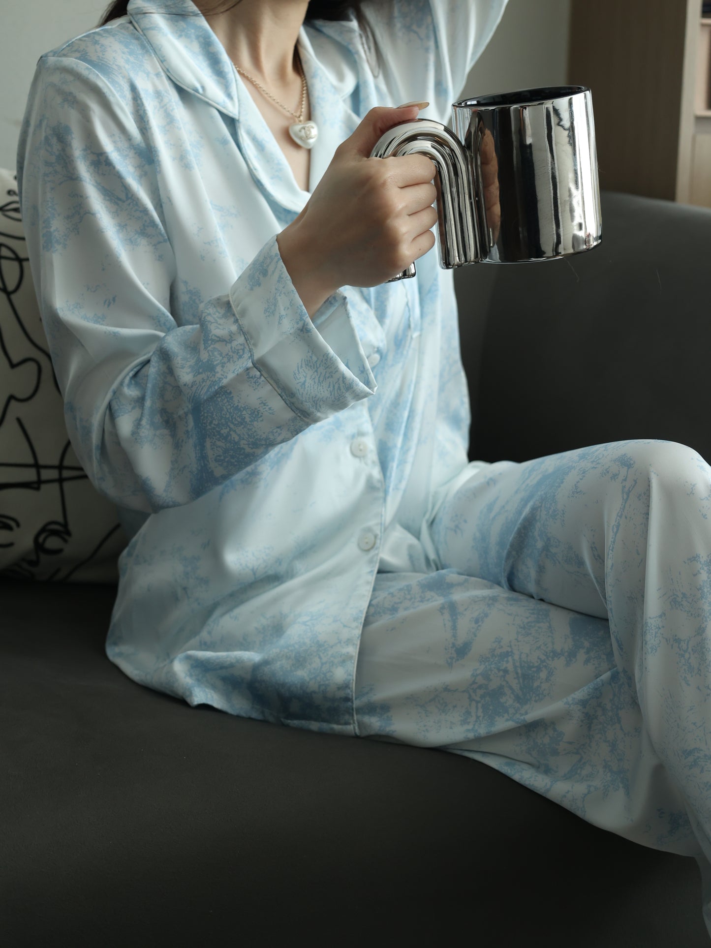 Satin Long Pajama Set – Lunior