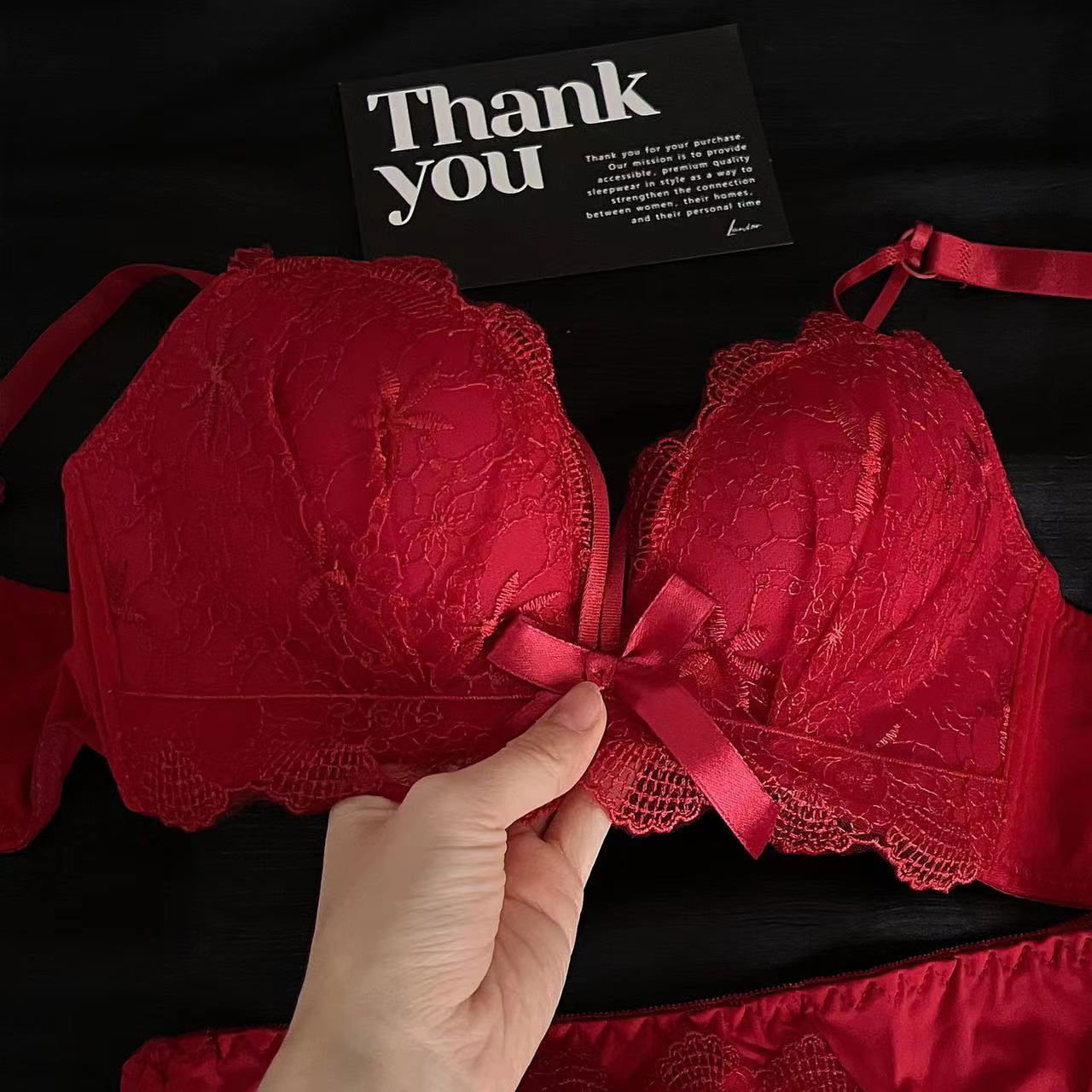 Lace Push-Up bra and Underwear Set - Lunior -  - 