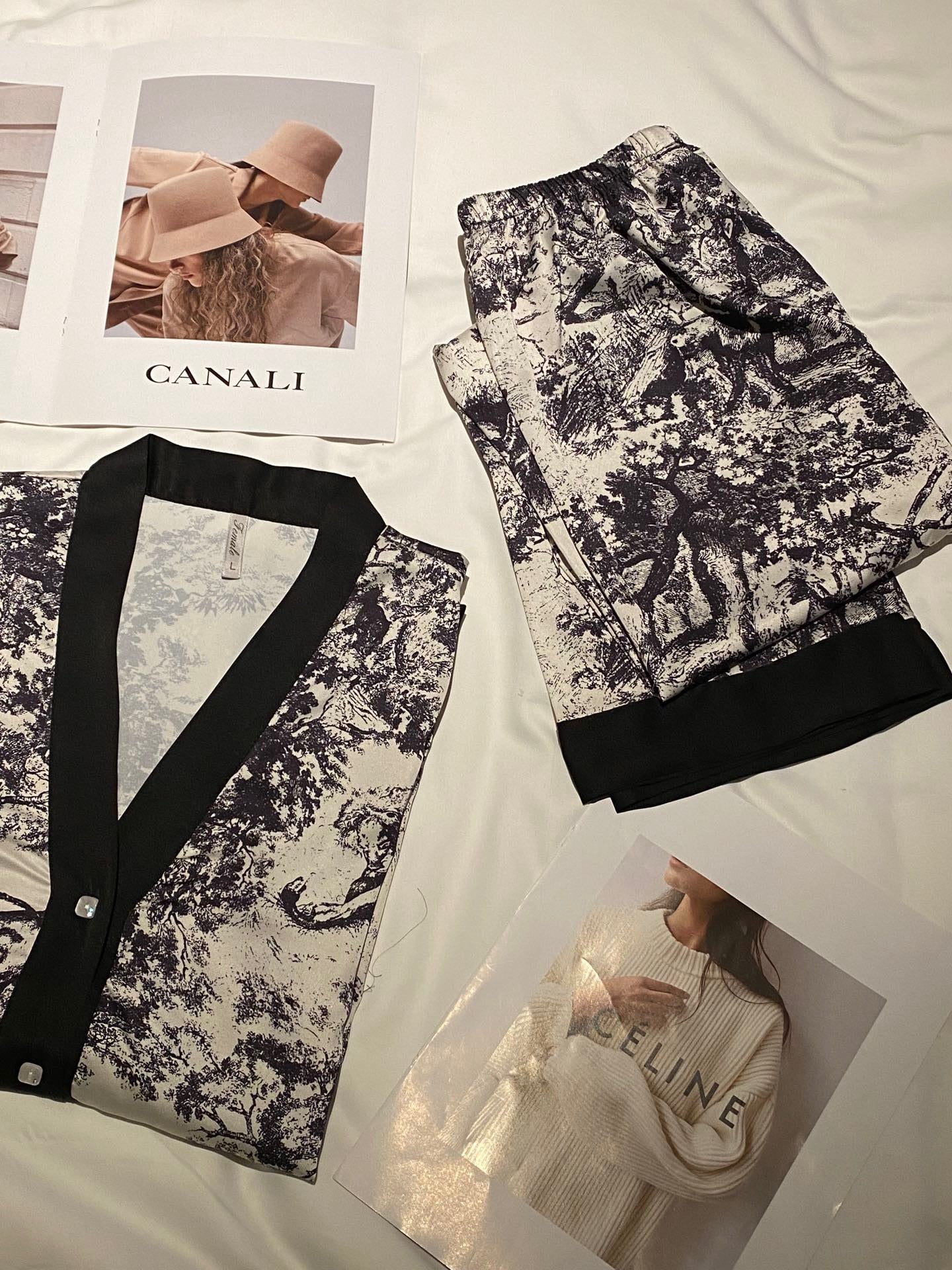 Long Satin Pajama Set - Lunior -  - 