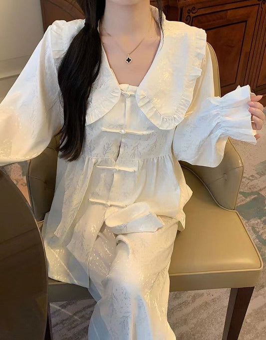 Long Satin Pajama Set - Lunior -  - 