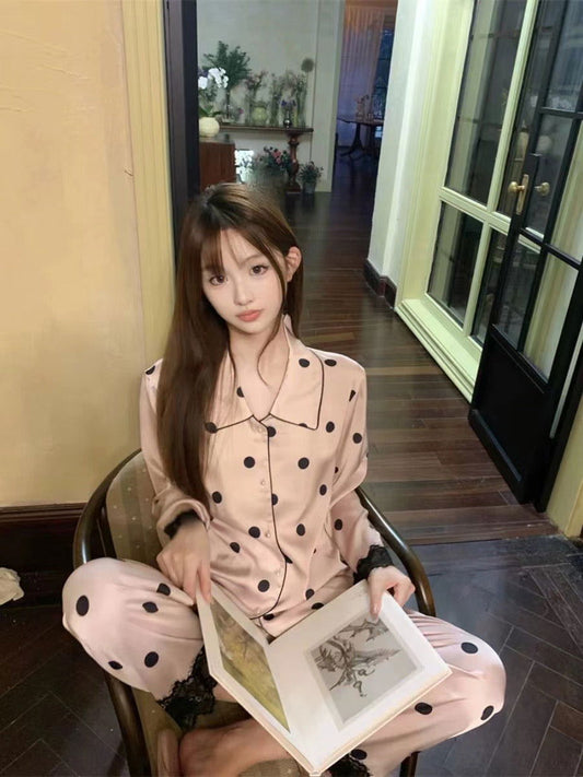 Long Satin Pajama Set - Lunior -  - 