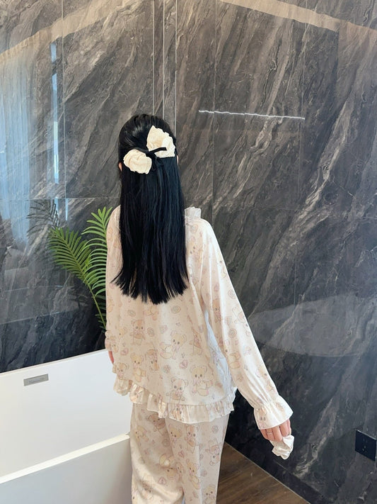 Long Satin Pajama Set - Lunior -  - 