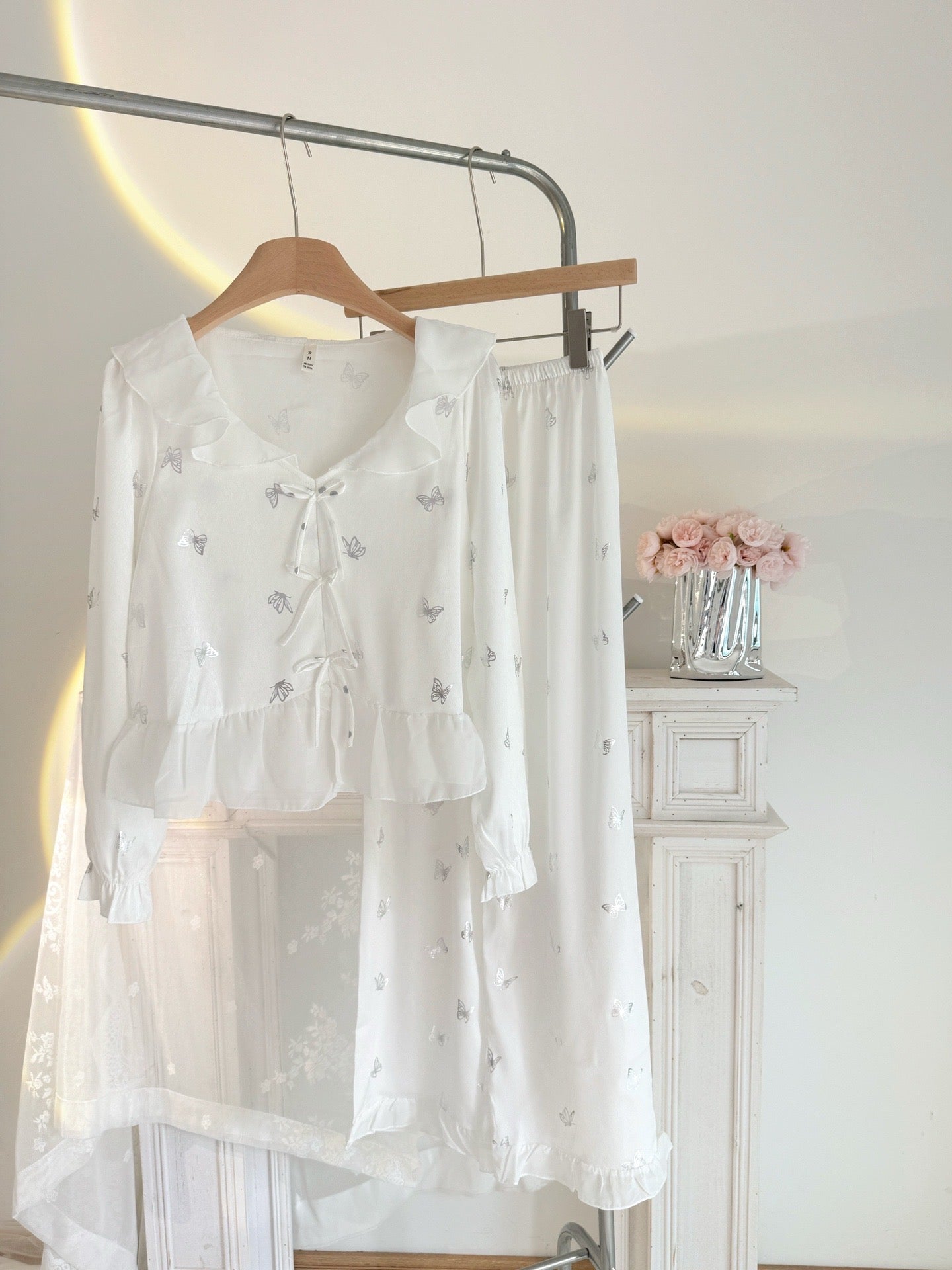 Long Satin Pajama Set - Lunior -  - 