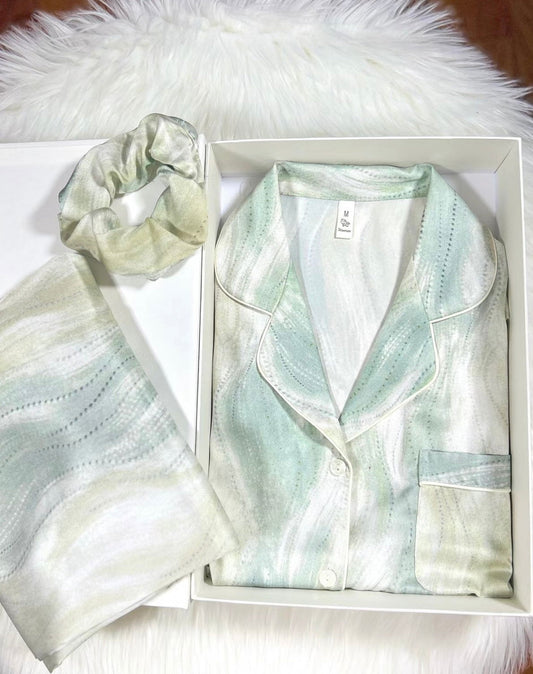 Long Satin Pajama Set （Couple’s matching set) - Lunior -  - 
