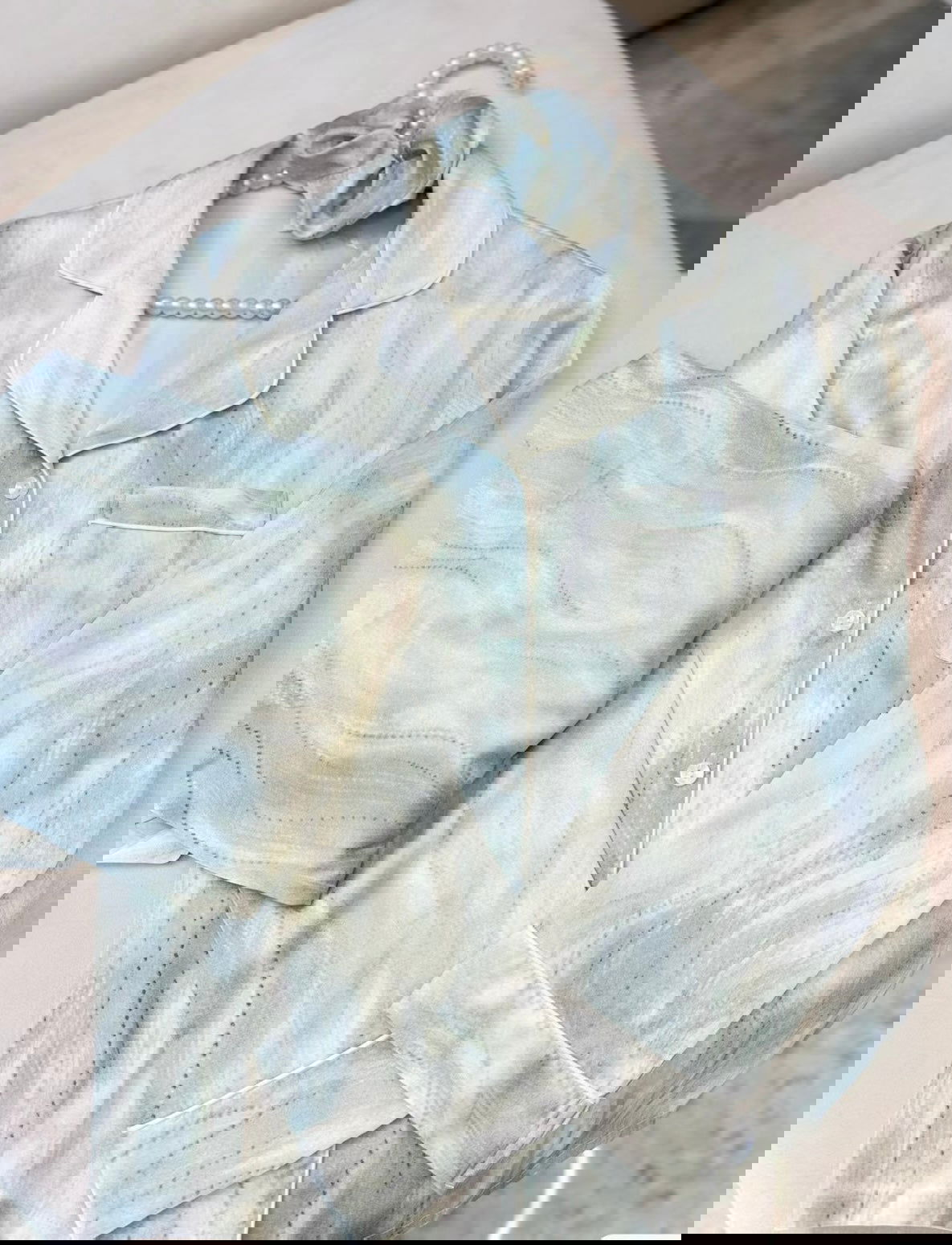 Long Satin Pajama Set （Couple’s matching set) - Lunior -  - 
