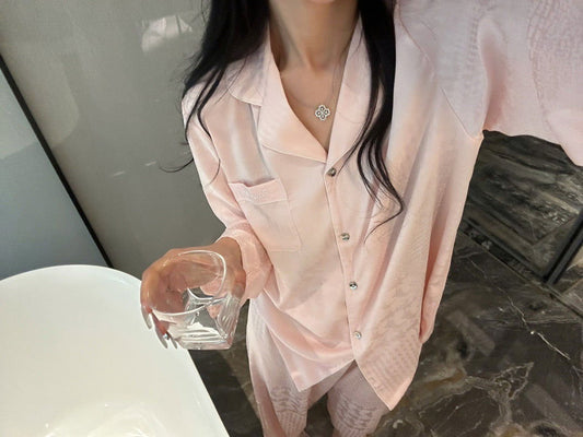 Long Satin Pajama Set （Couple’s matching set) - Lunior -  - 