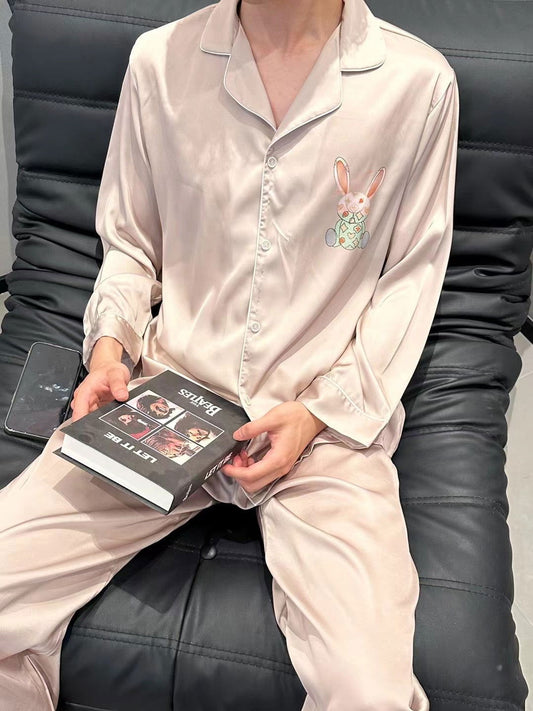 Long Satin Pajama Set （Couple’s matching set) - Lunior -  - 