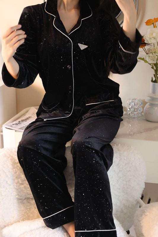 Long Sparkly velvet Pajamas - Lunior -  - 
