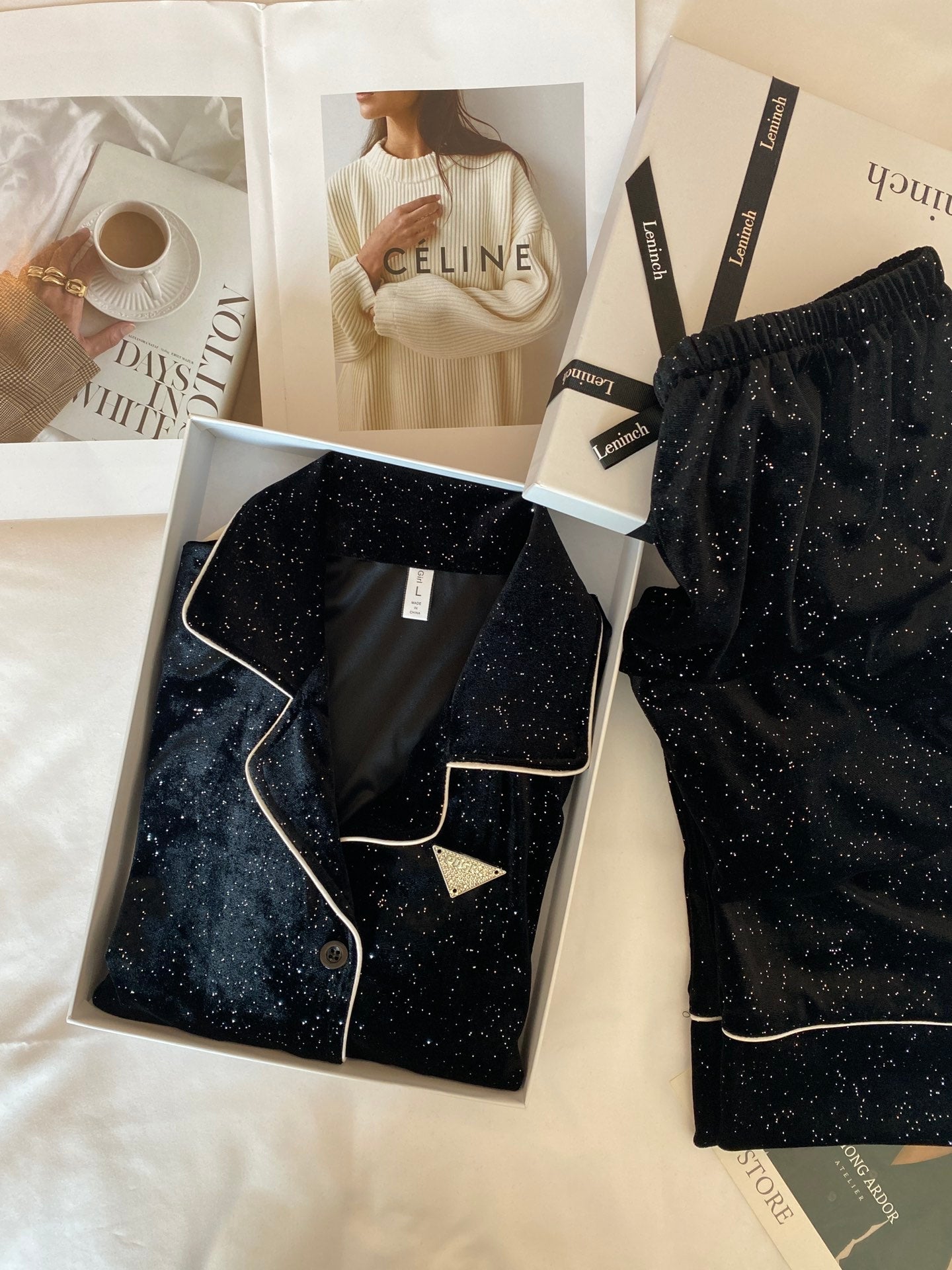 Long Sparkly velvet Pajamas - Lunior -  - 