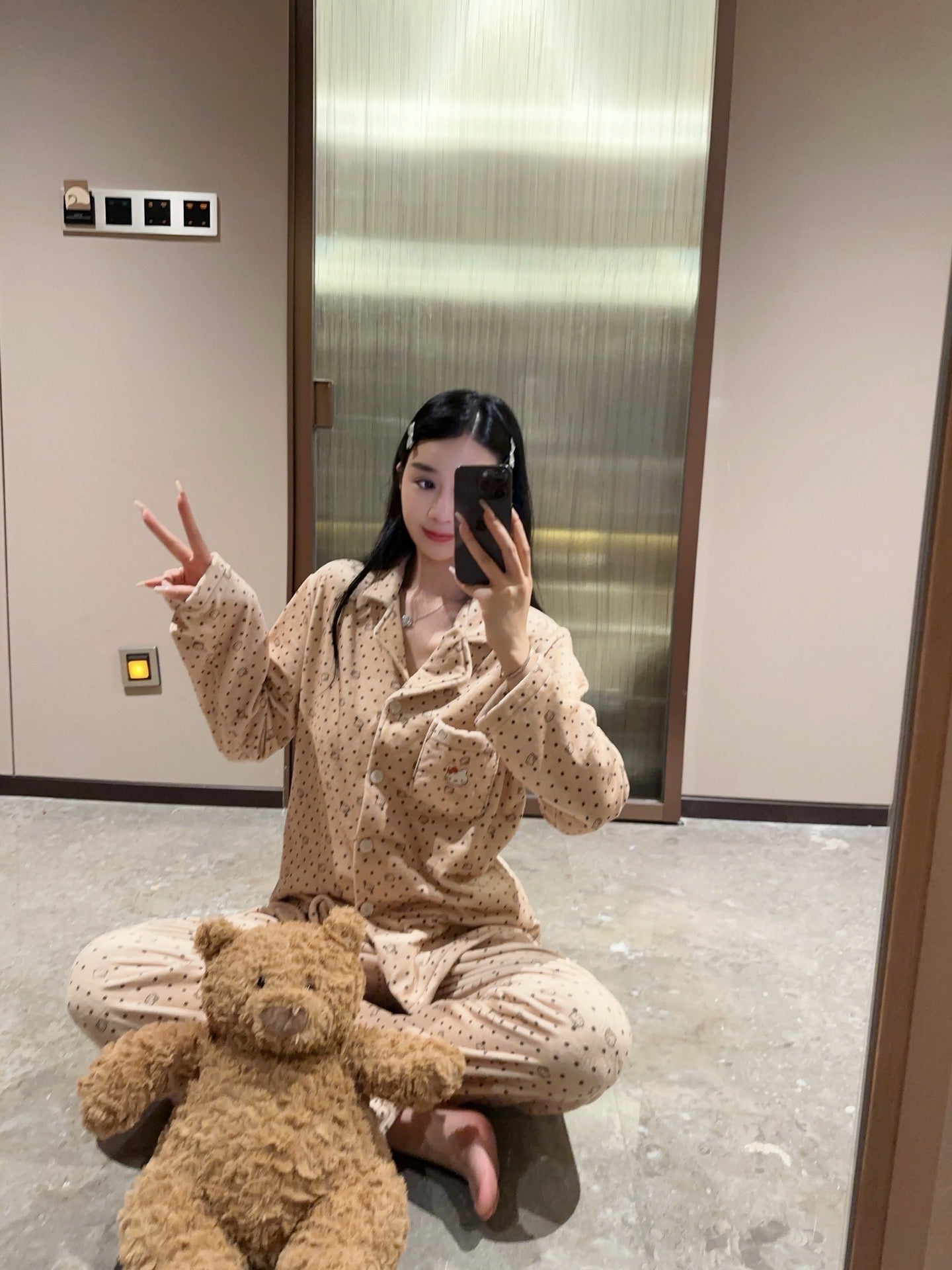Long Velvet Pajama Set - Lunior -  - 