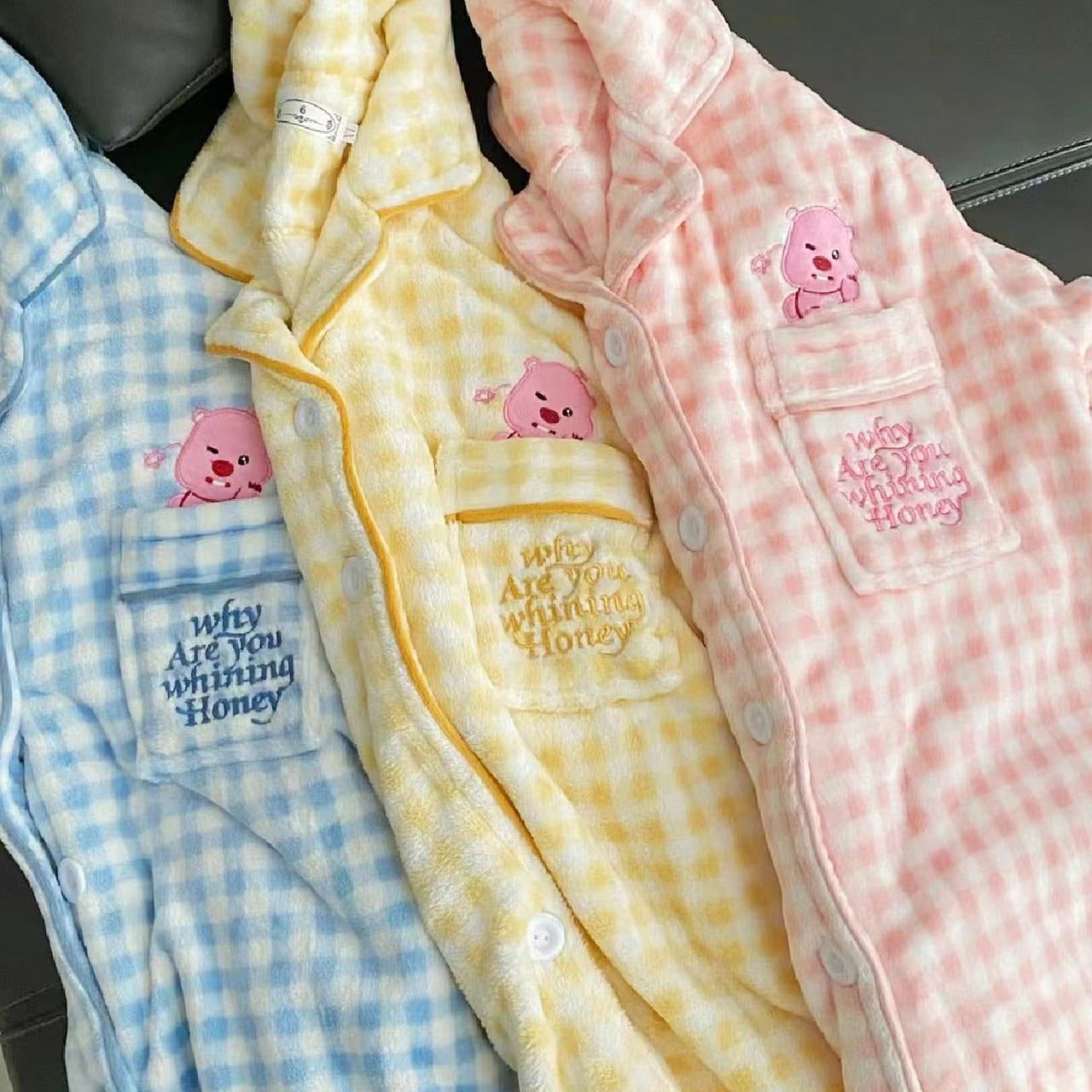 Loopy Fleece Pajama Set - Lunior -  - 