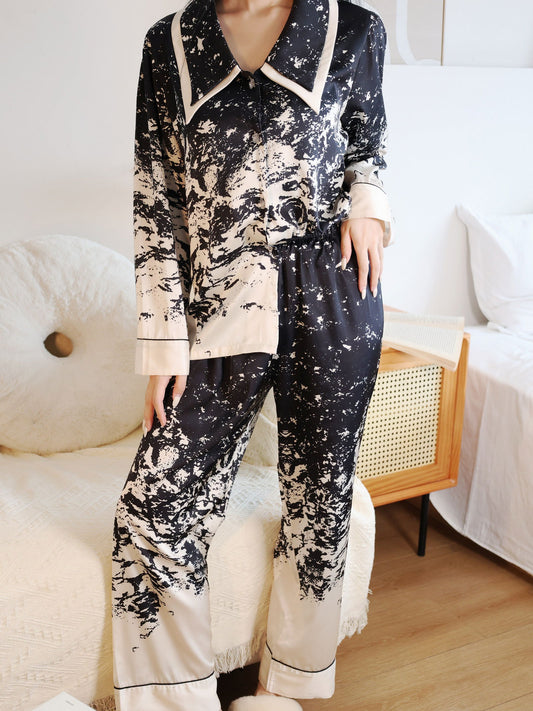 Satin Long Pajama Set - Lunior -  - 