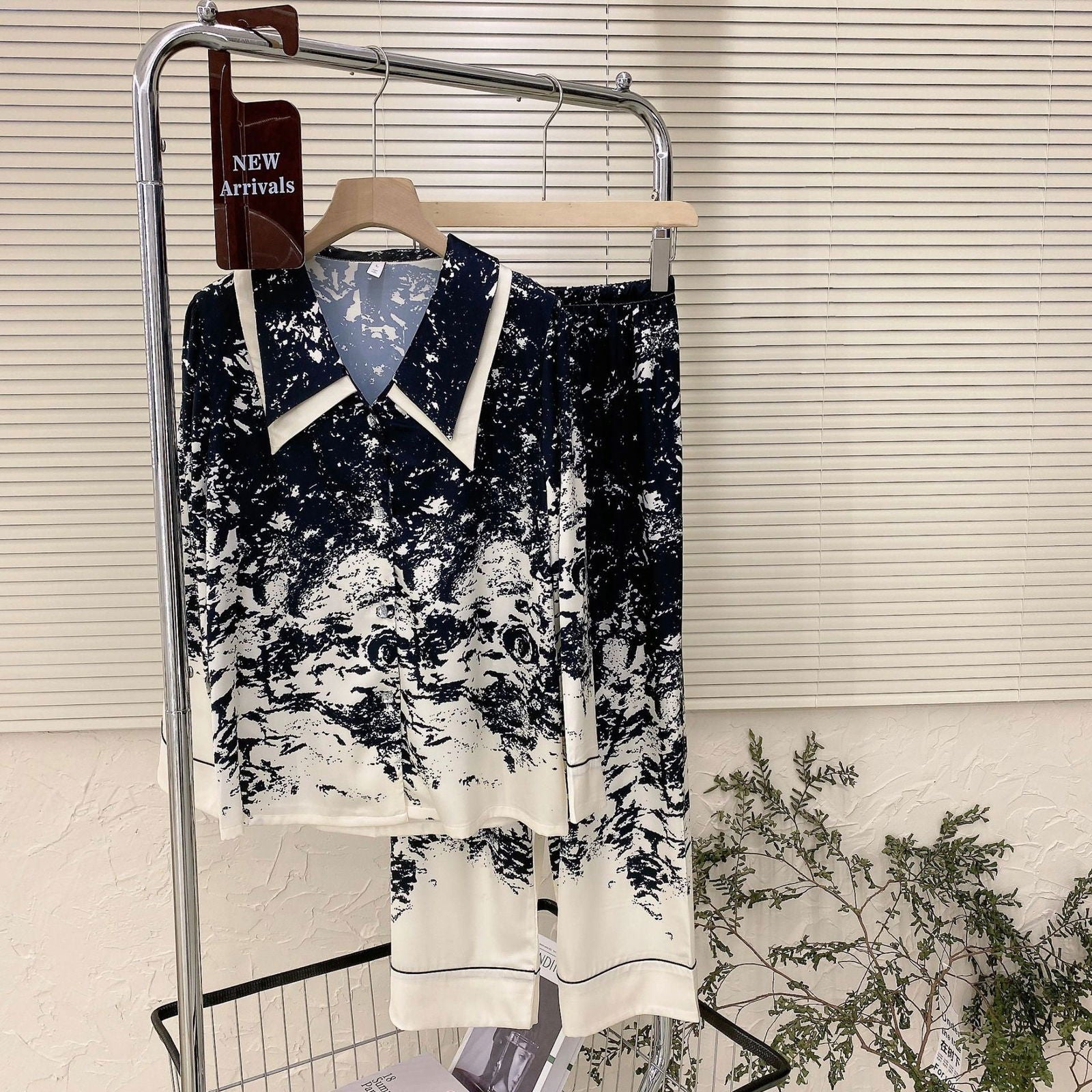 Satin Long Pajama Set - Lunior -  - 
