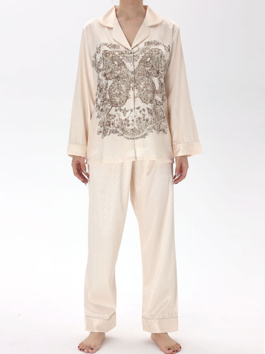 Satin Long Pajama Set - Lunior -  - 
