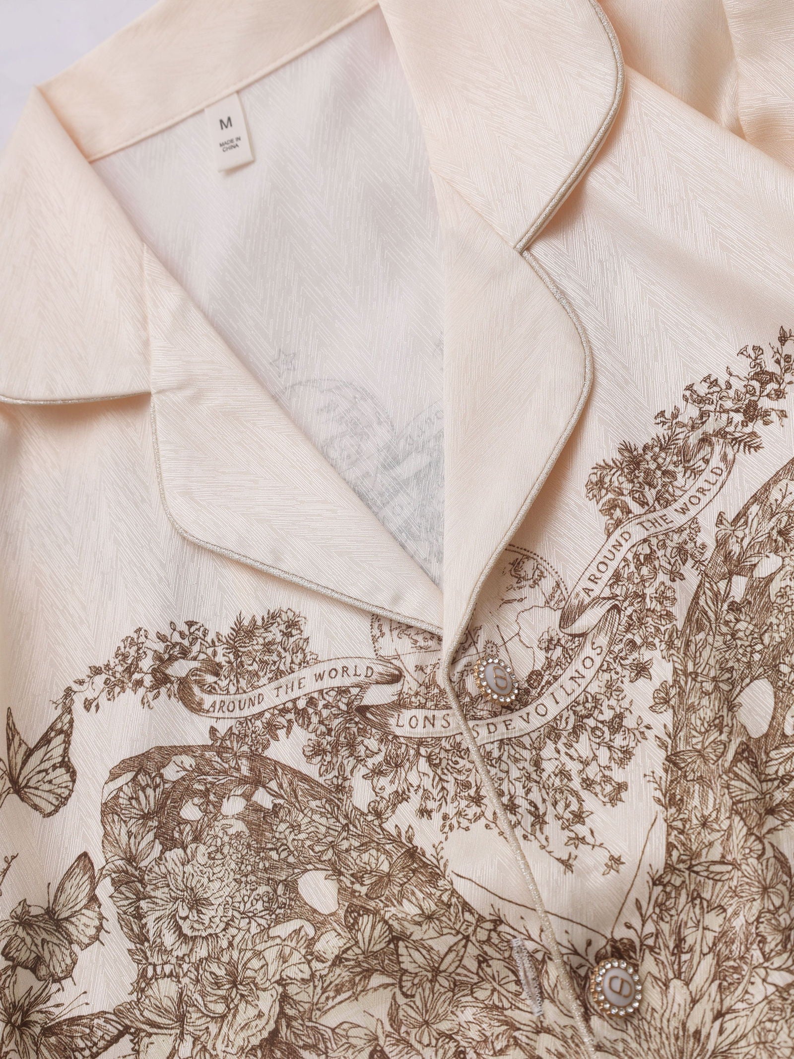 【MOODMOON】Mix Terry Long Sleeve Pajama Set Long-Sleeve Pajama Tunic | Soma
