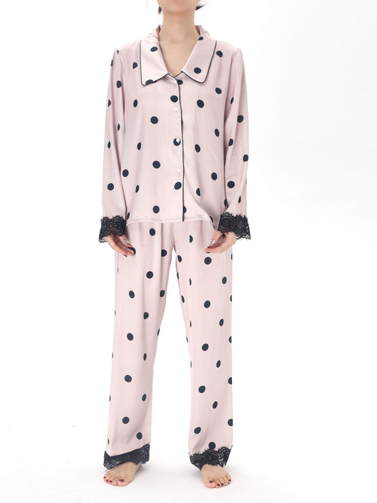 Satin Long Pajama Set - Lunior -  - 
