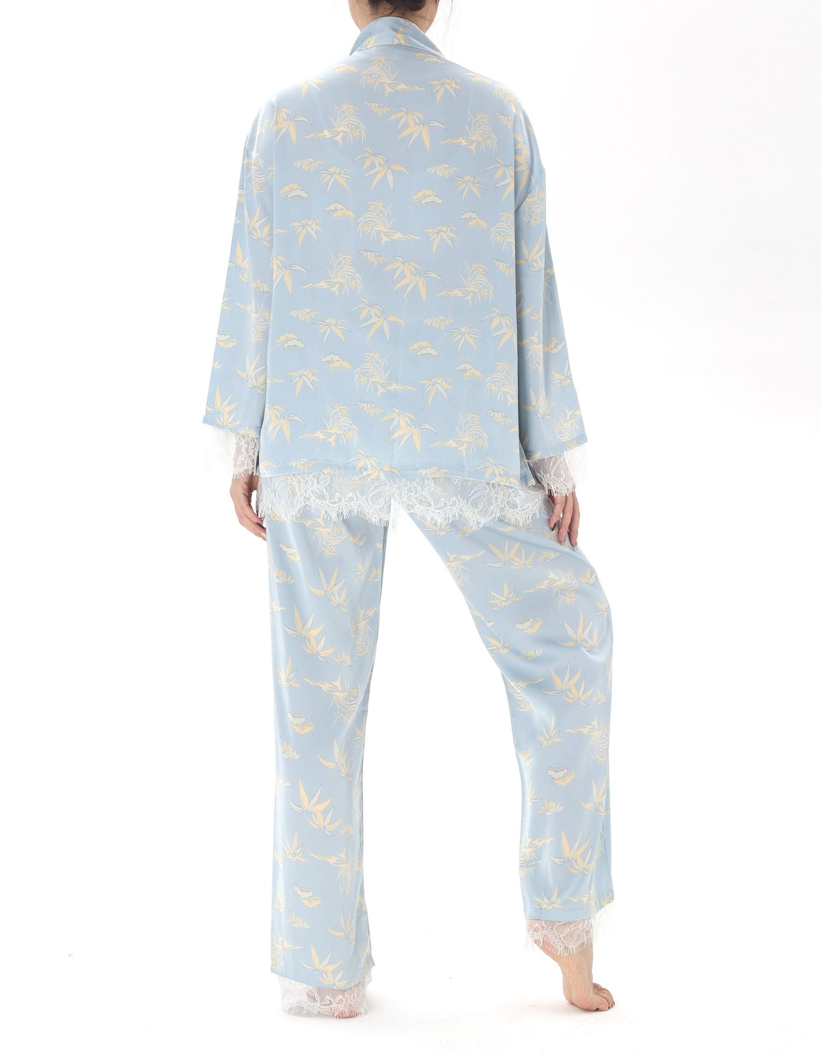 Satin Long Pajama Set - Lunior -  - 