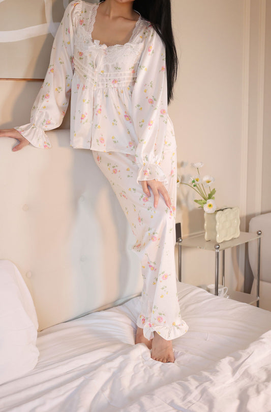 Satin Long Pajama Set - Lunior -  - 