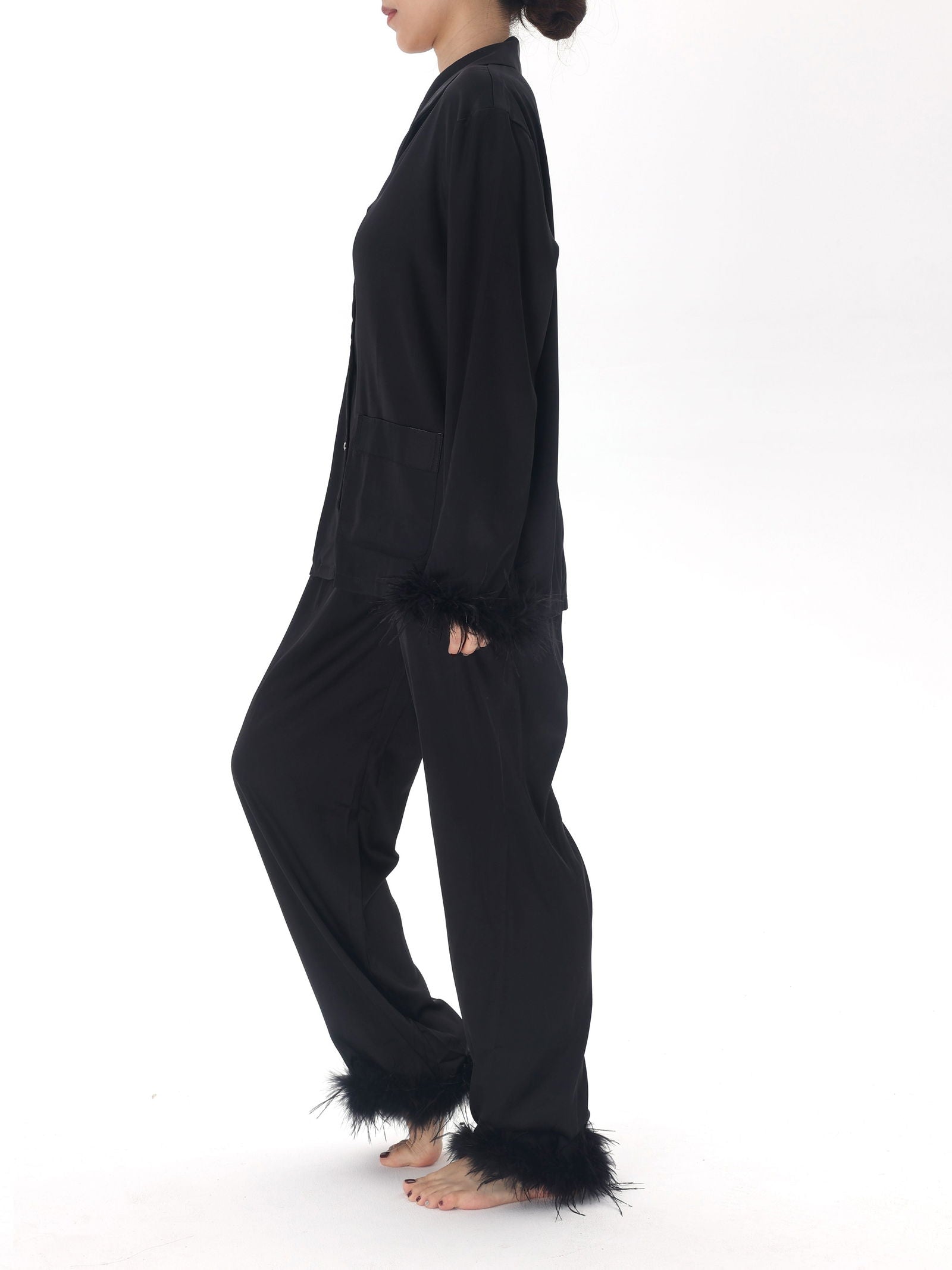 Satin Long Pajama Set - Lunior -  - 
