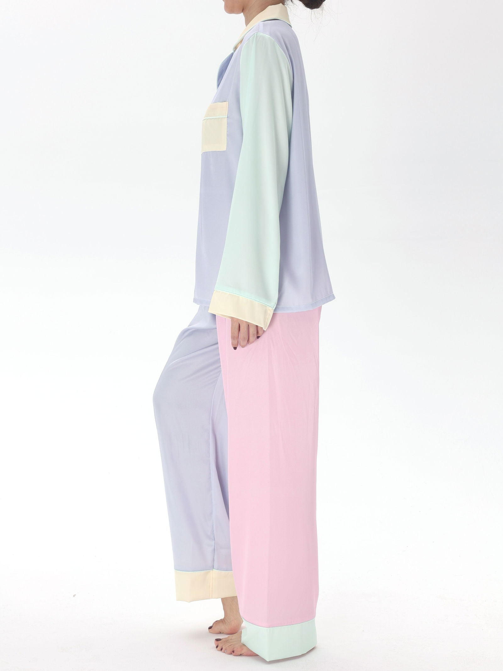 Satin Long Pajama Set - Lunior -  - 